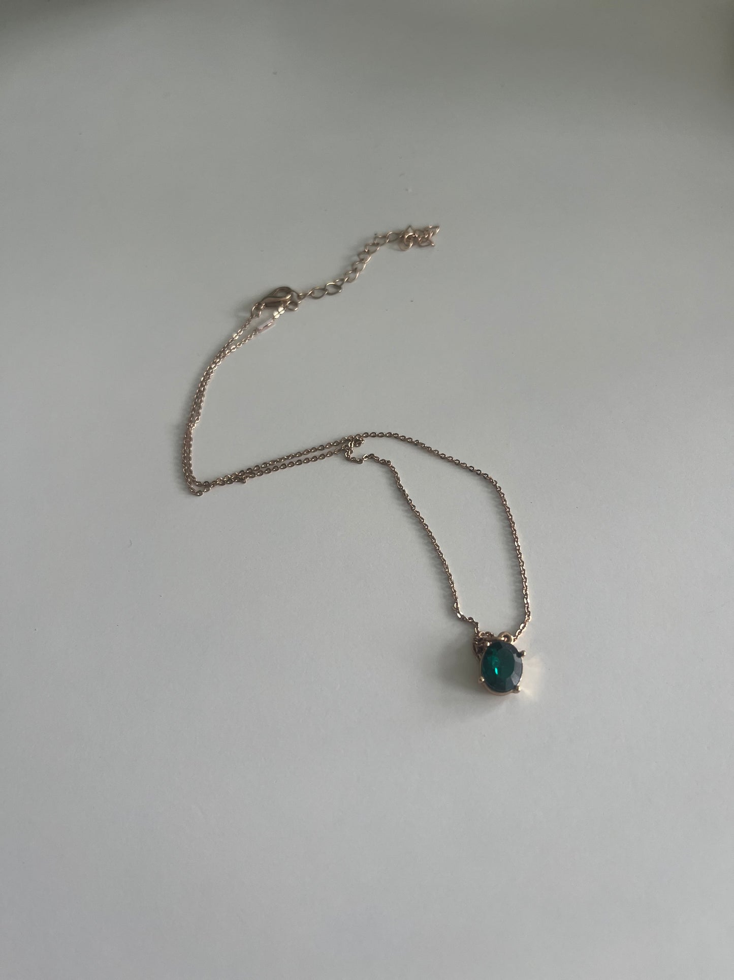 Green emerald & Gold plated necklaces