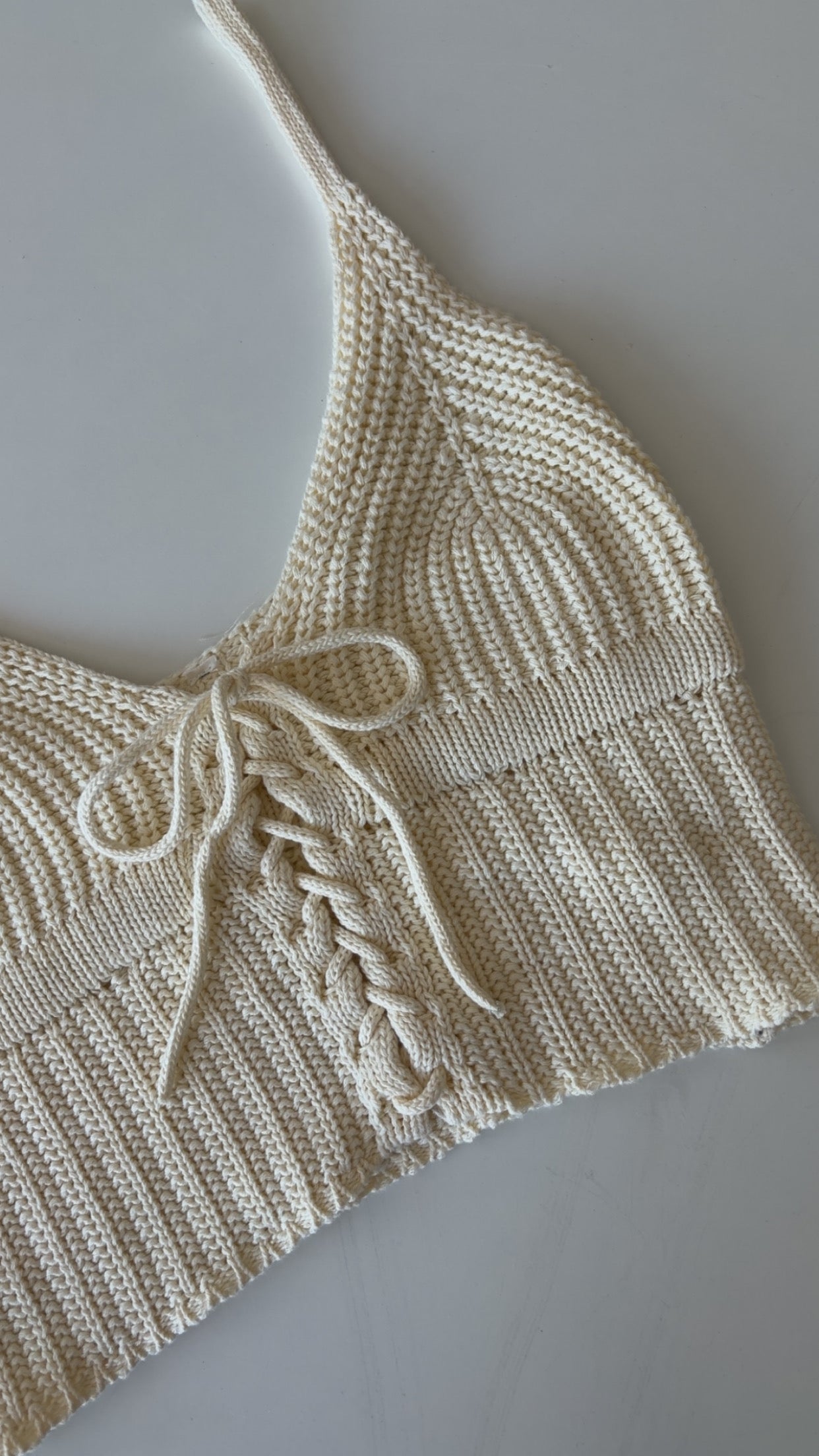 Butter yellow knit tank NO SIZE (fits medium/large)