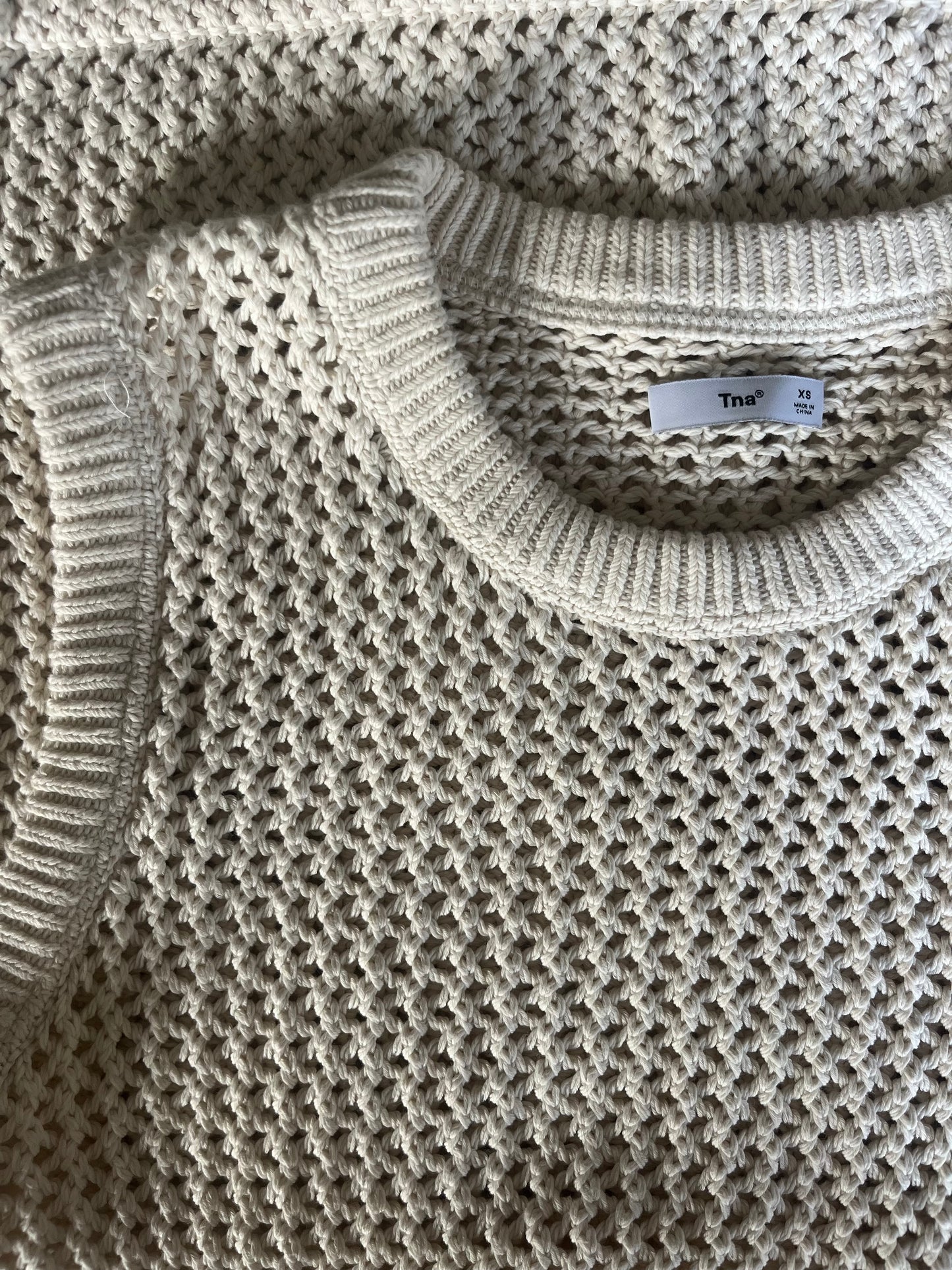 TNA loose knit tank SIZE XS