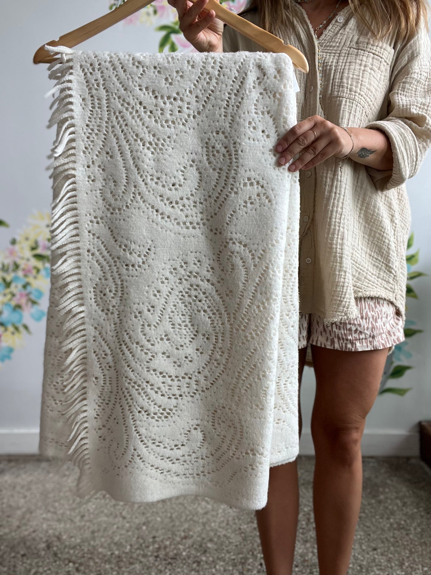 White fleece blanket