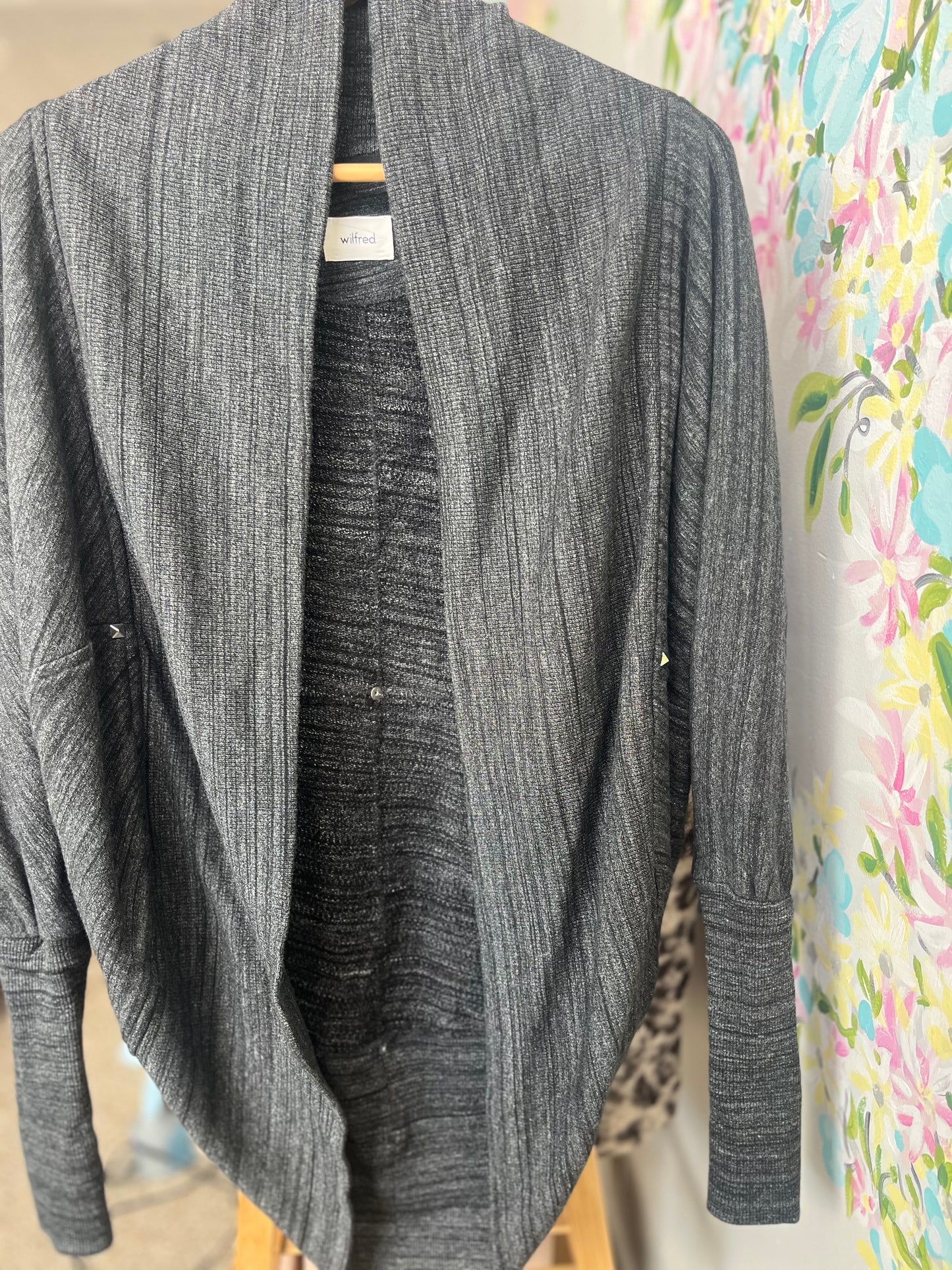 Wilfred Cardigan in dark heather grey SIZE XS