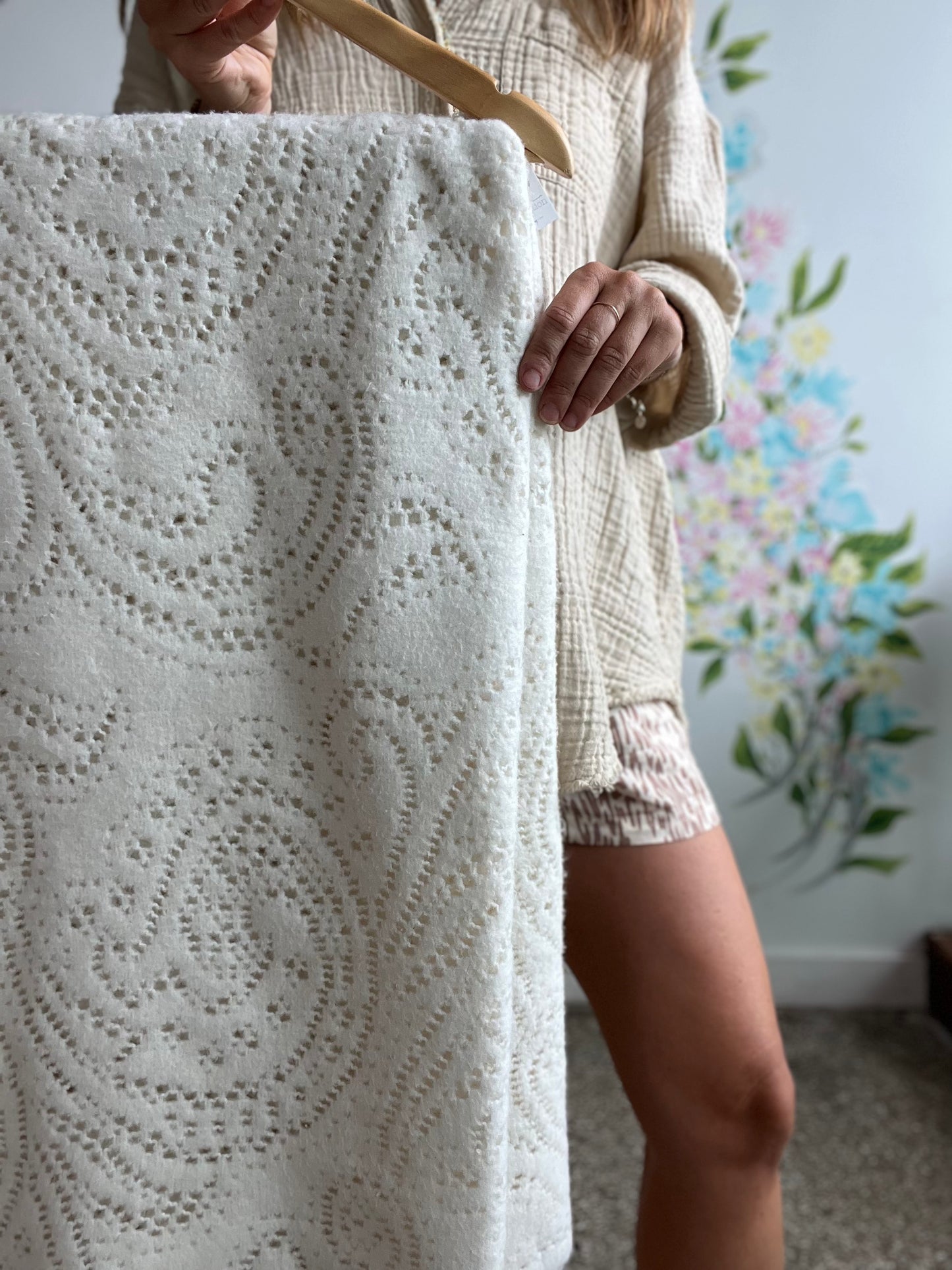 White fleece blanket