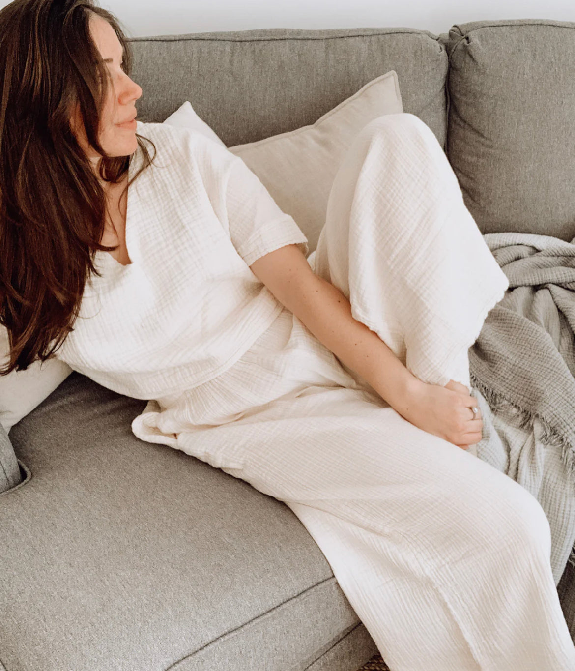 Crinkle Palazzo Pants