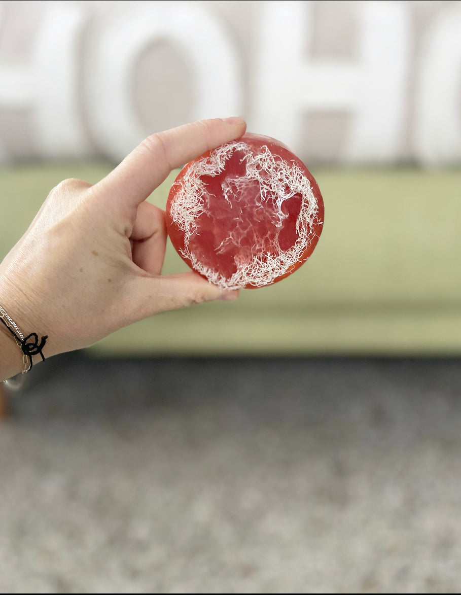 Crazy Cranberry Loofah Soap