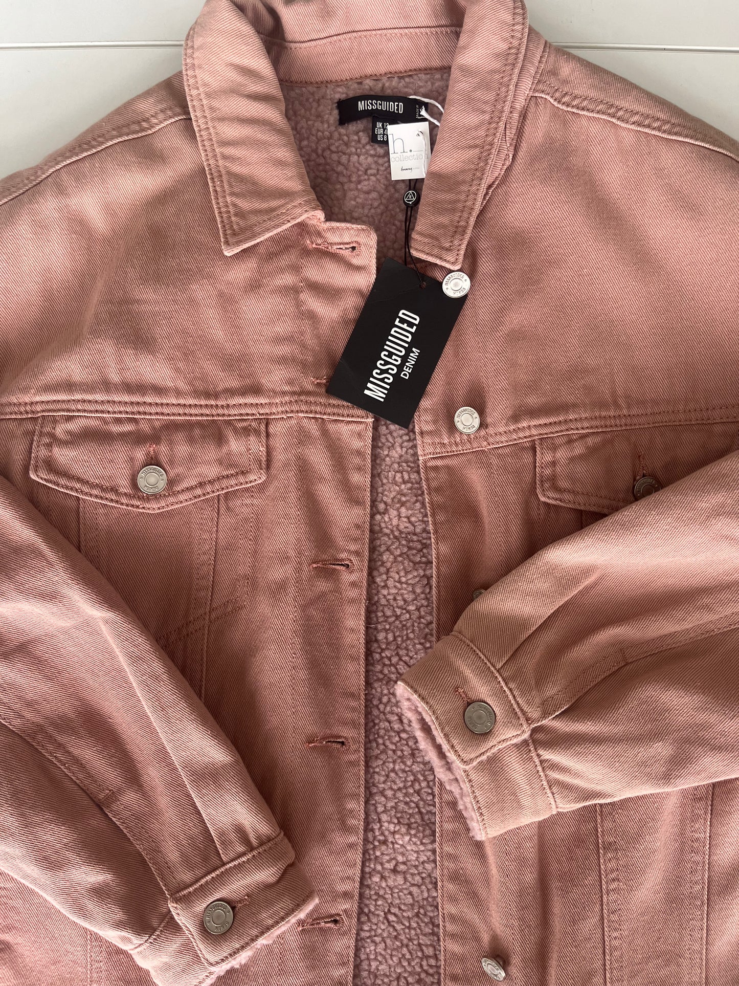 NWT Sherpa lined denim jacket SIZE 8