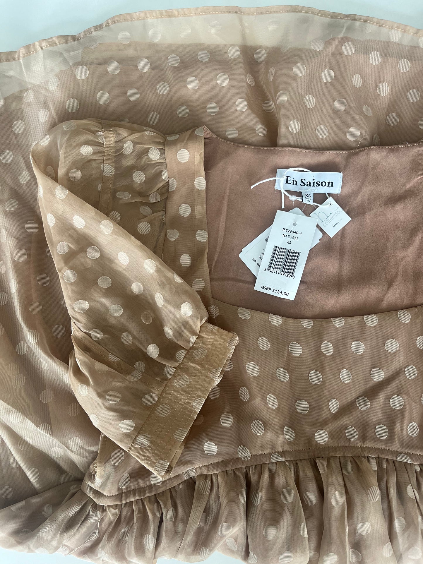 NWT en Saison polka dot dress SIZE XS