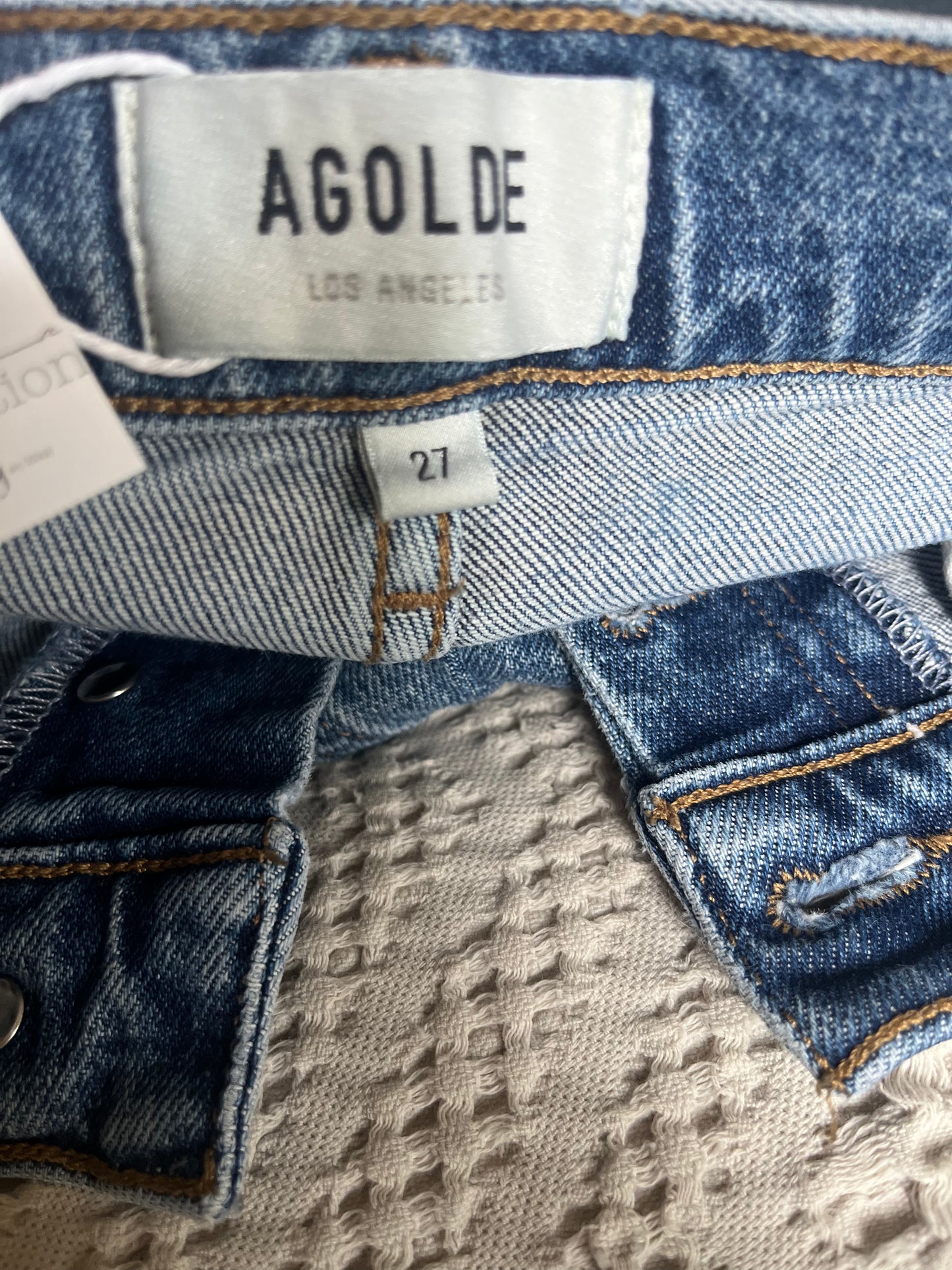 AGOLDE timeless straight leg button up jeans SIZE 27
