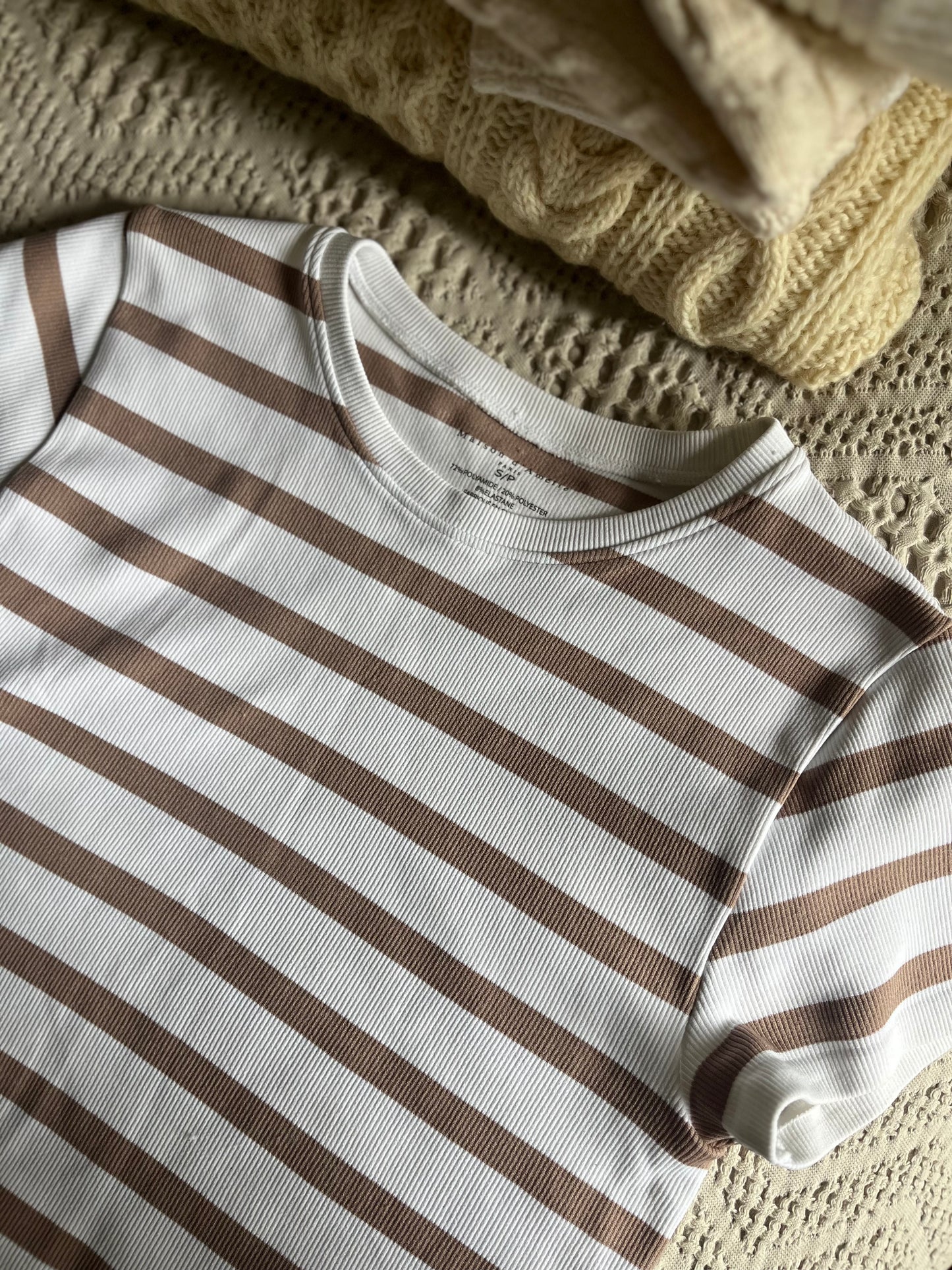 Cropped striped tee SIZE small
