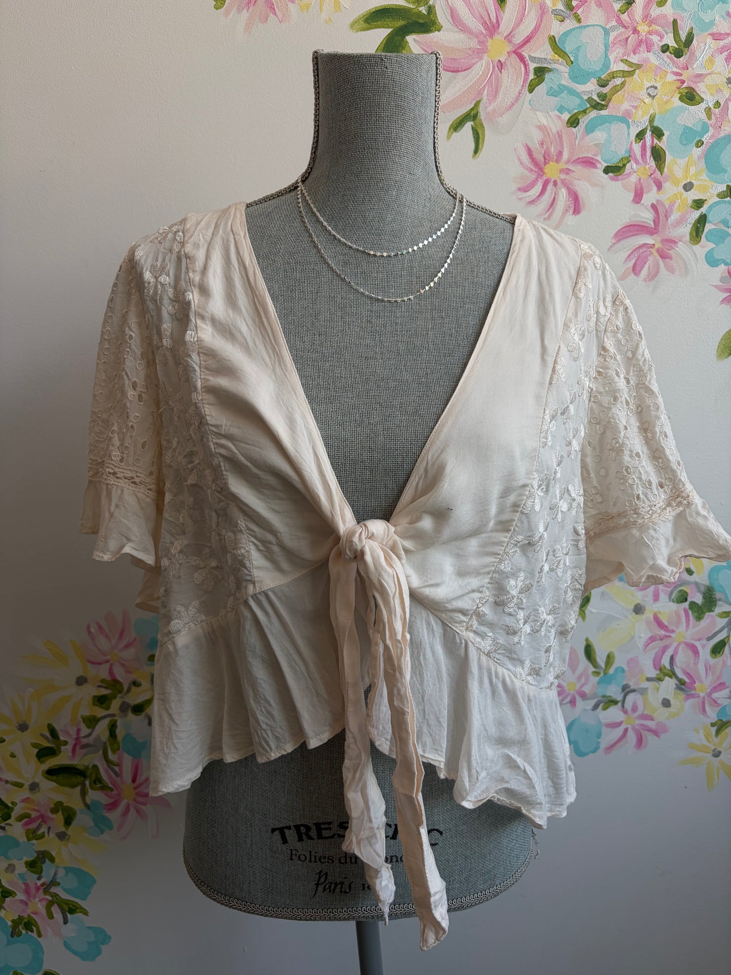 Floral wrap top SIZE large