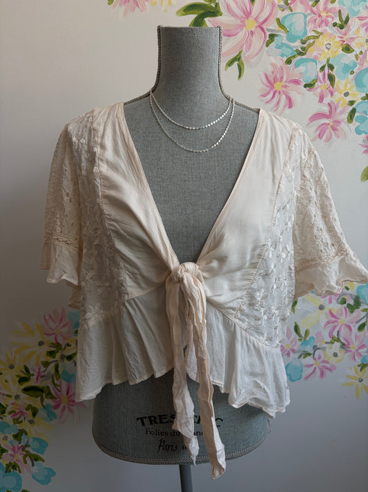 Floral wrap top SIZE large
