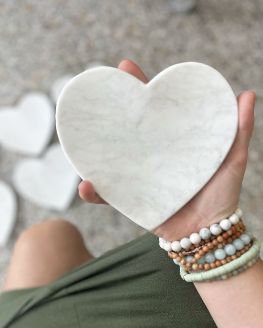 Simply White Heart Tray