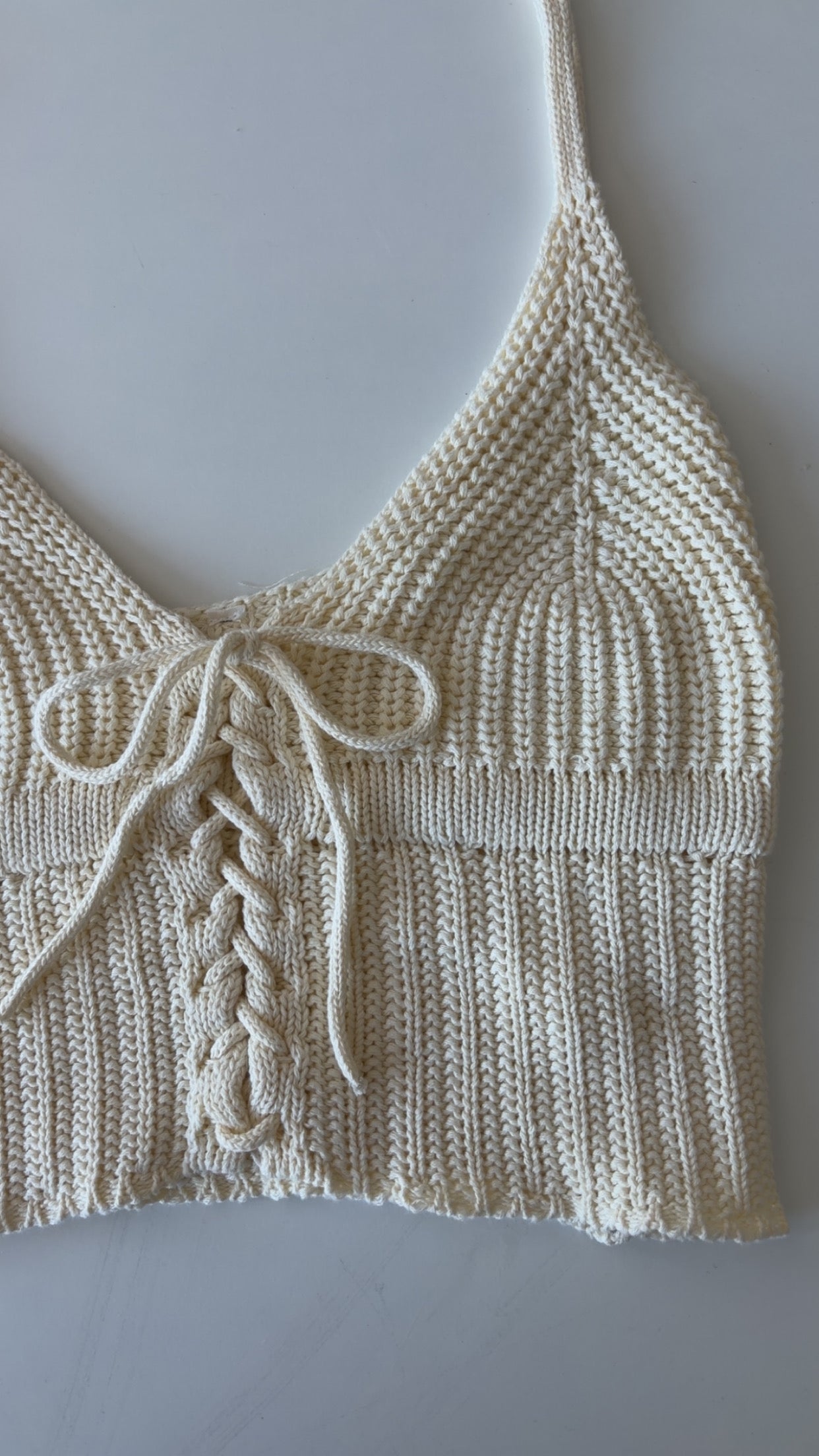 Butter yellow knit tank NO SIZE (fits medium/large)