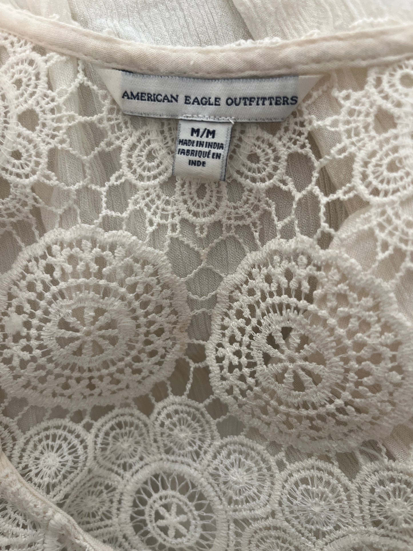 Lace boho top SIZE medium