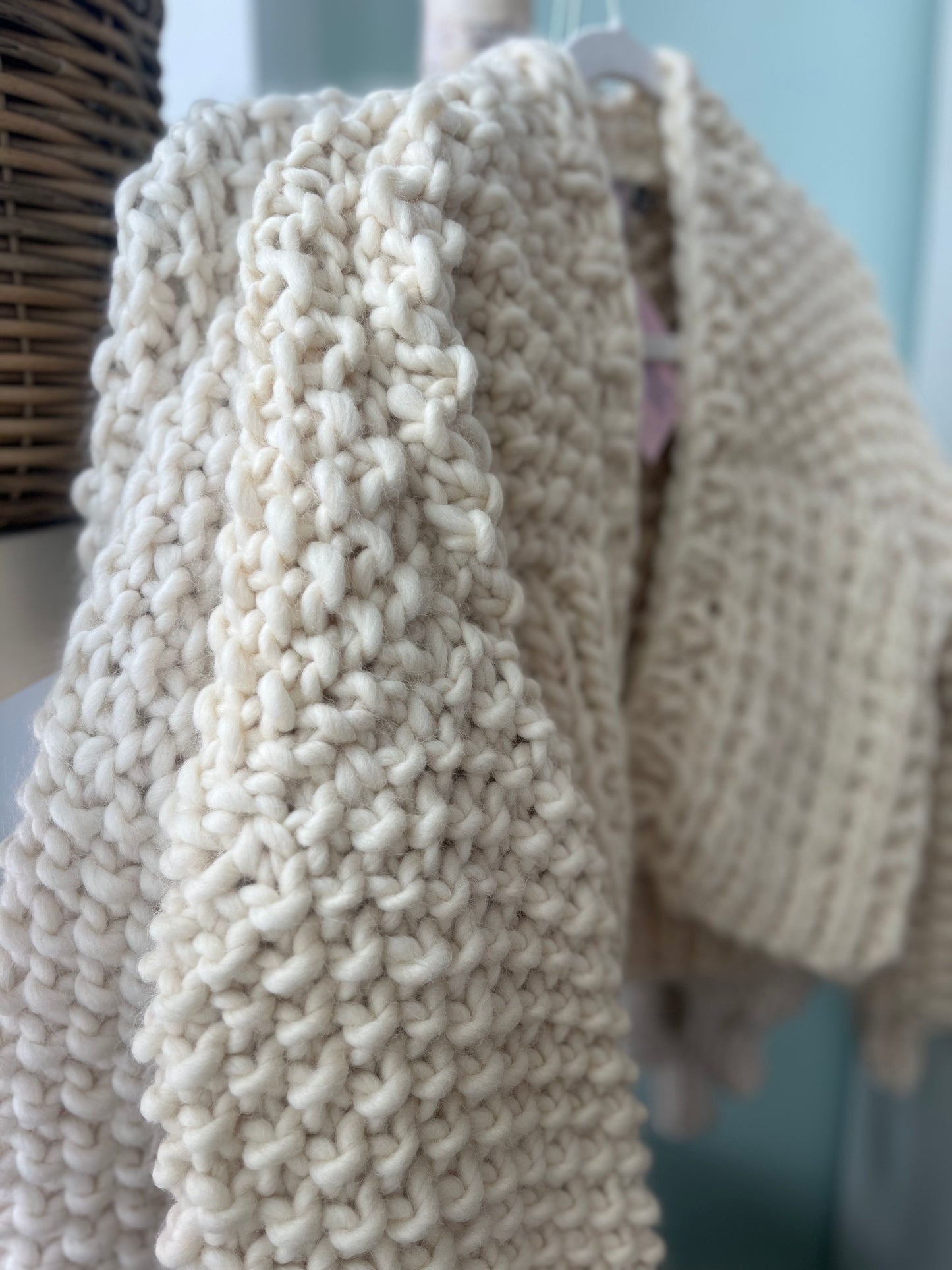 Locally Hand Knit Sweater by Toast n’ Yarn in cream