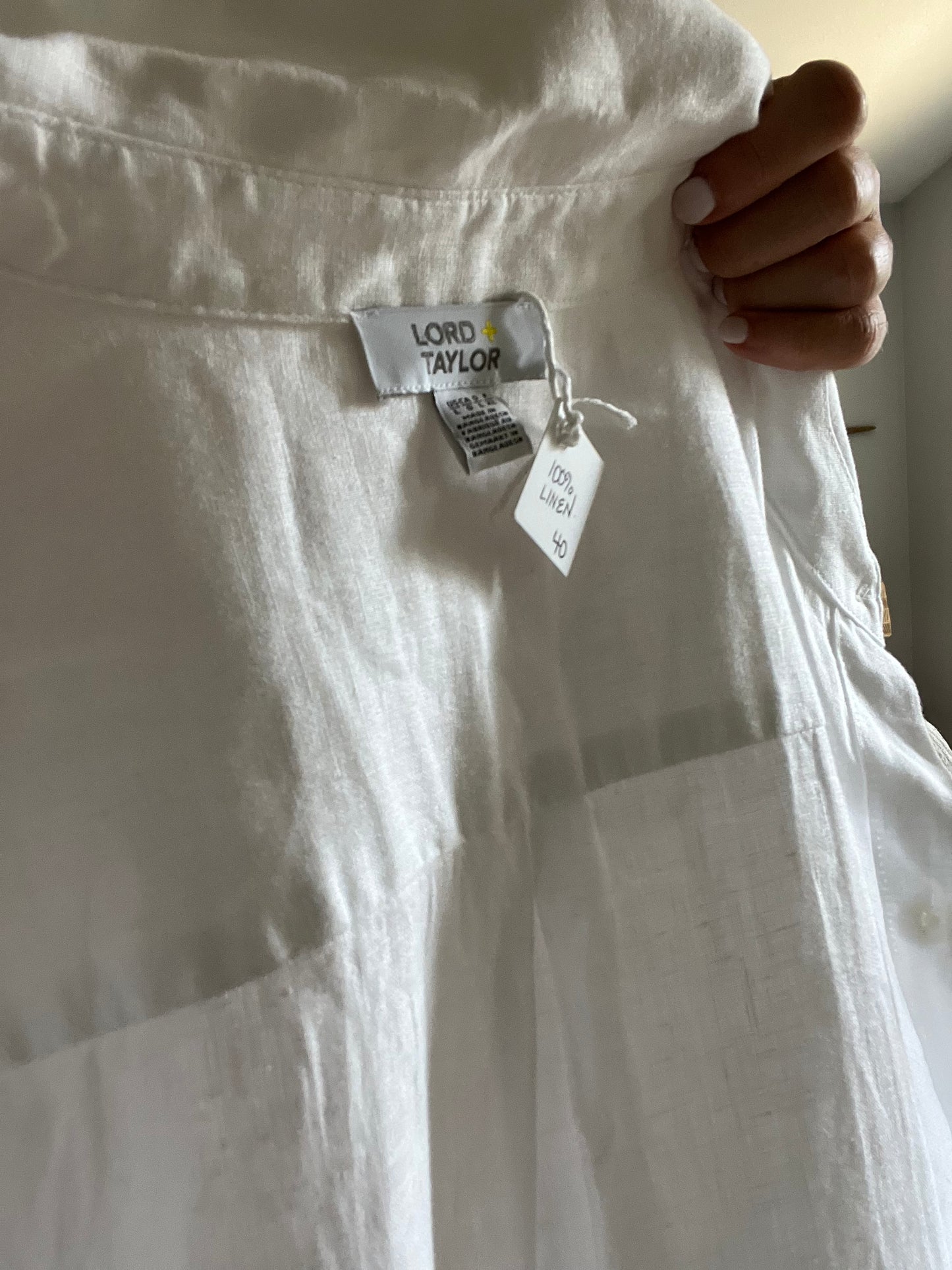 Lord + Taylor 100% linen top SIZE large