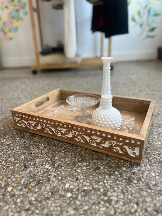 Solid Wooden tray (small stain in centre that can easily be covered up!)