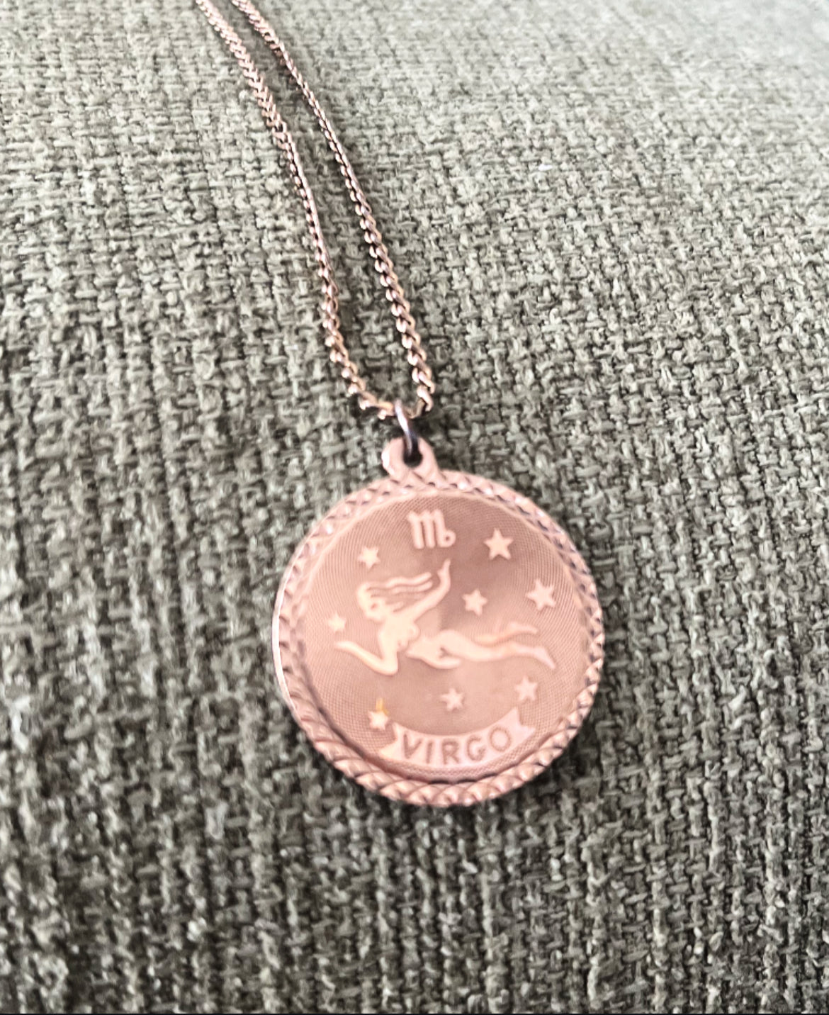 Gold VIRGO necklace