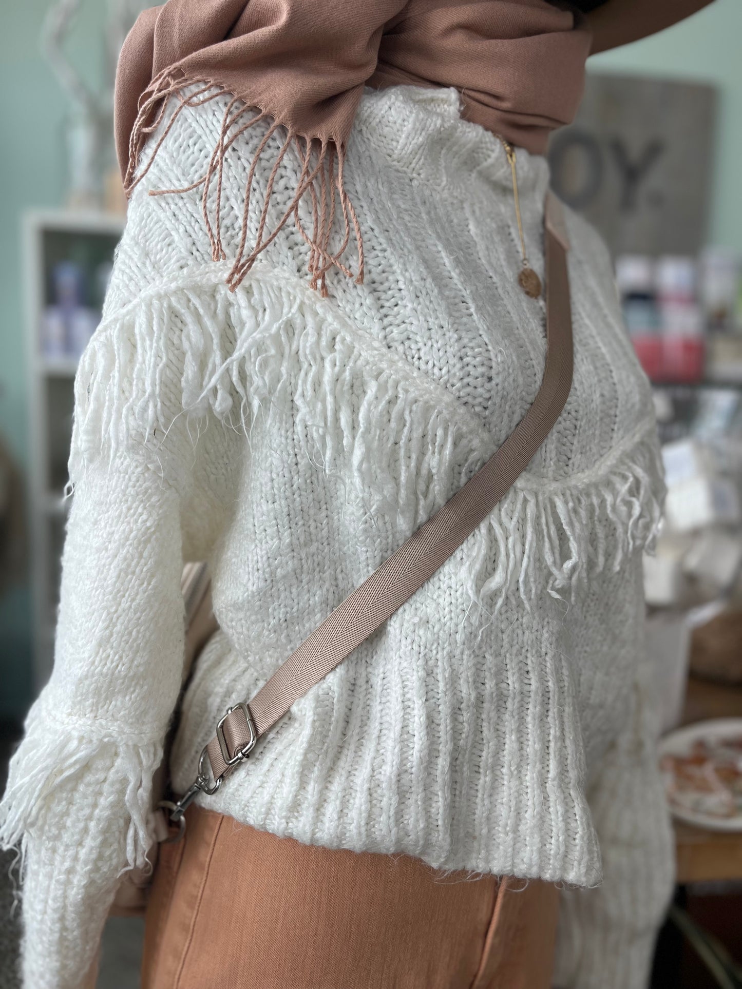 TOPSHOP cream sweater SIZE extra small