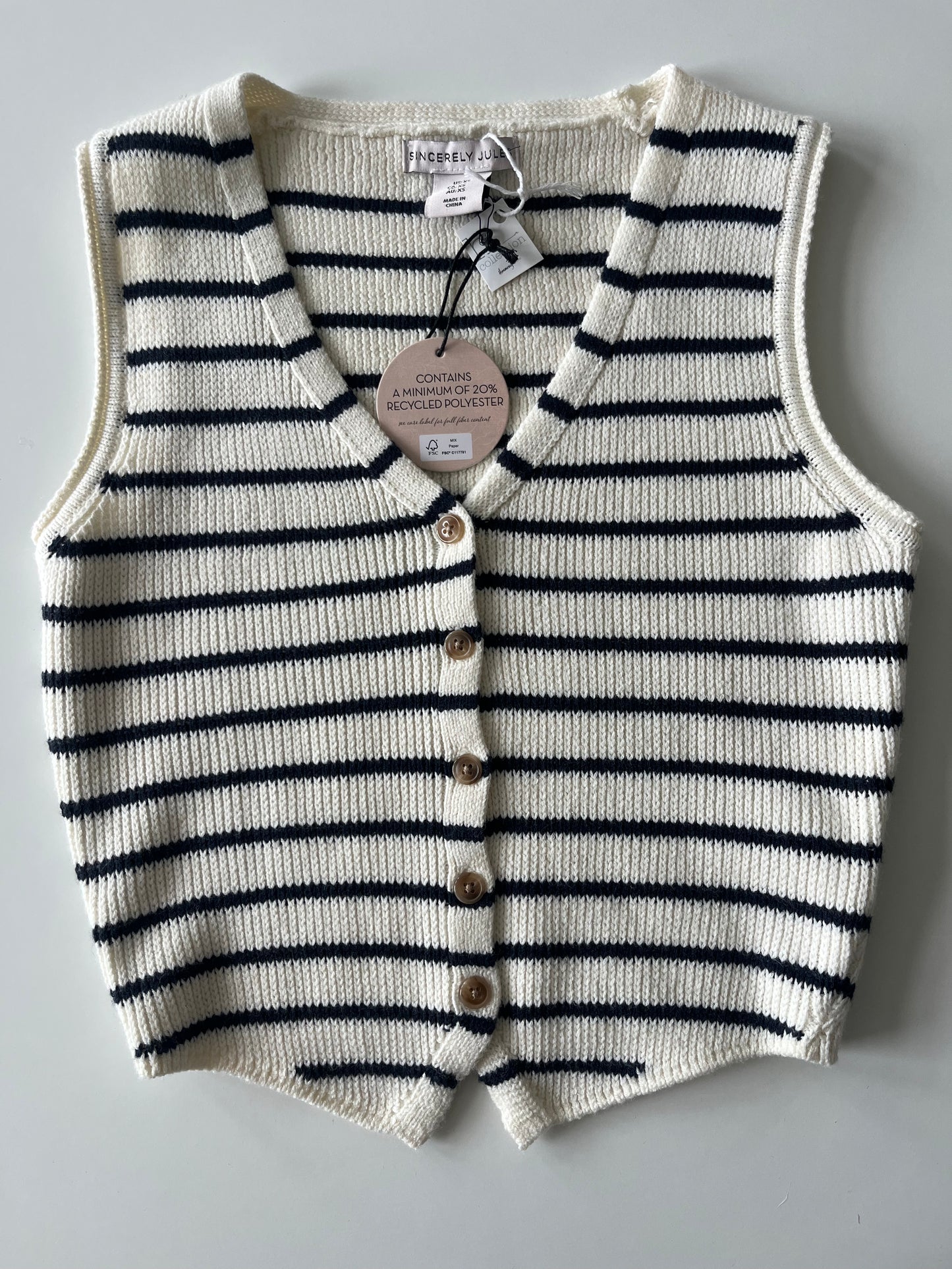 Striped vest SIZE XS