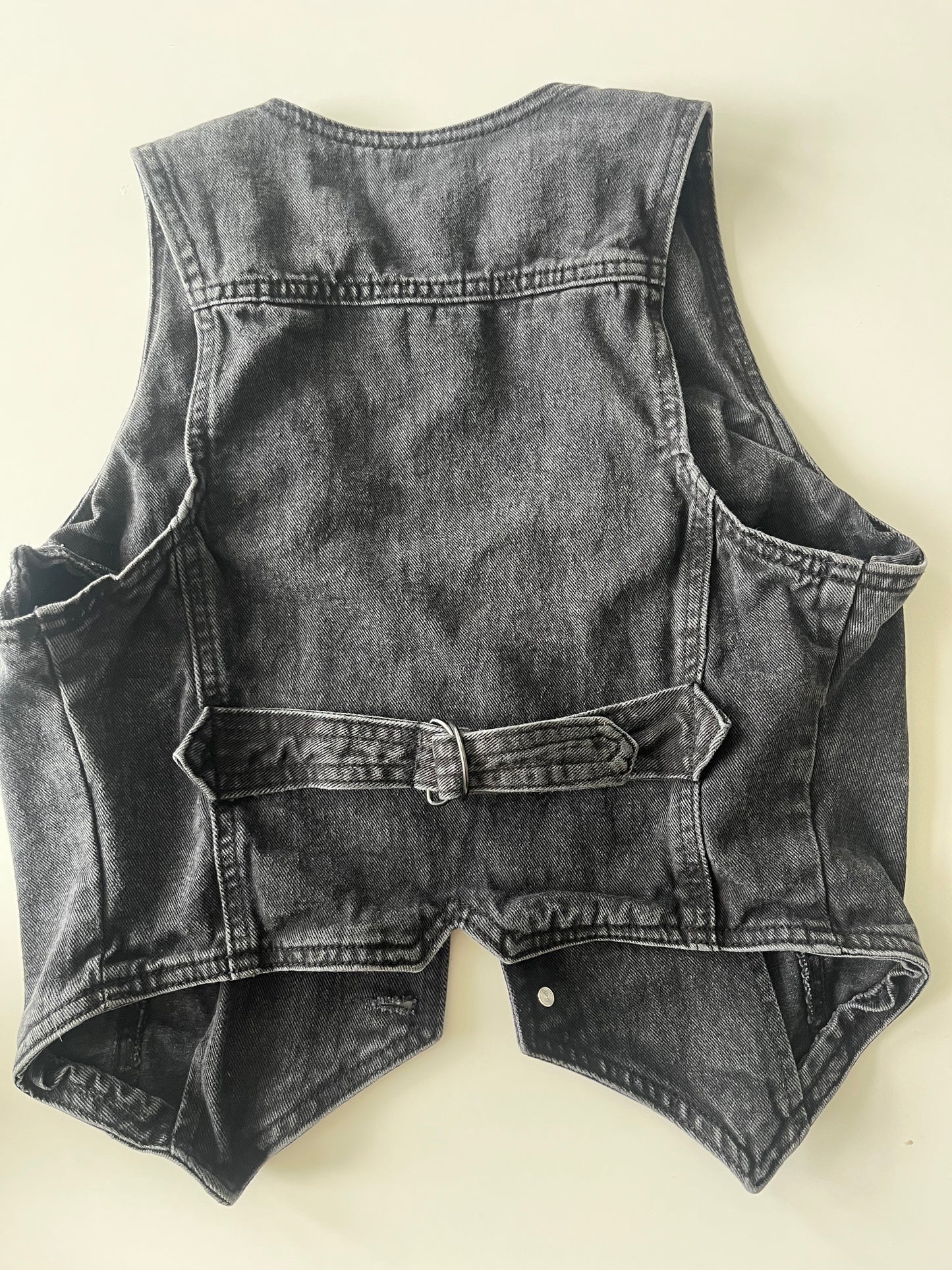 Black denim vest SIZE medium