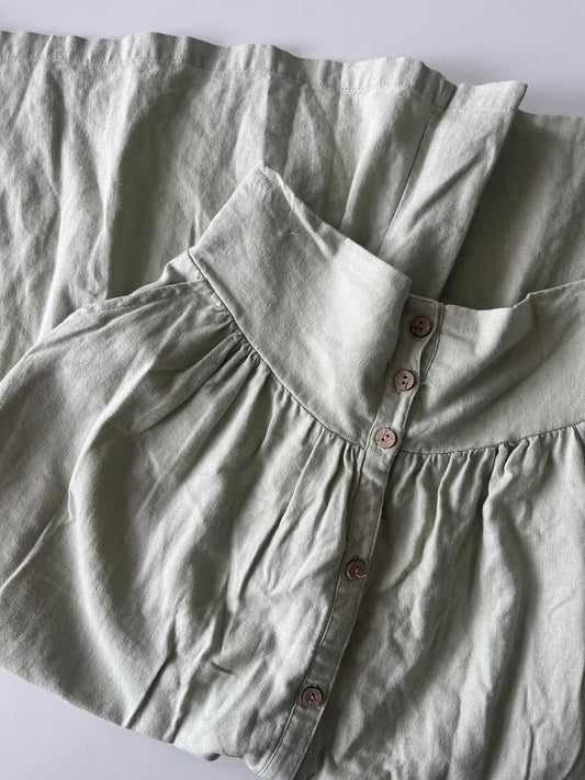 Button up sage green skirt SIZE medium