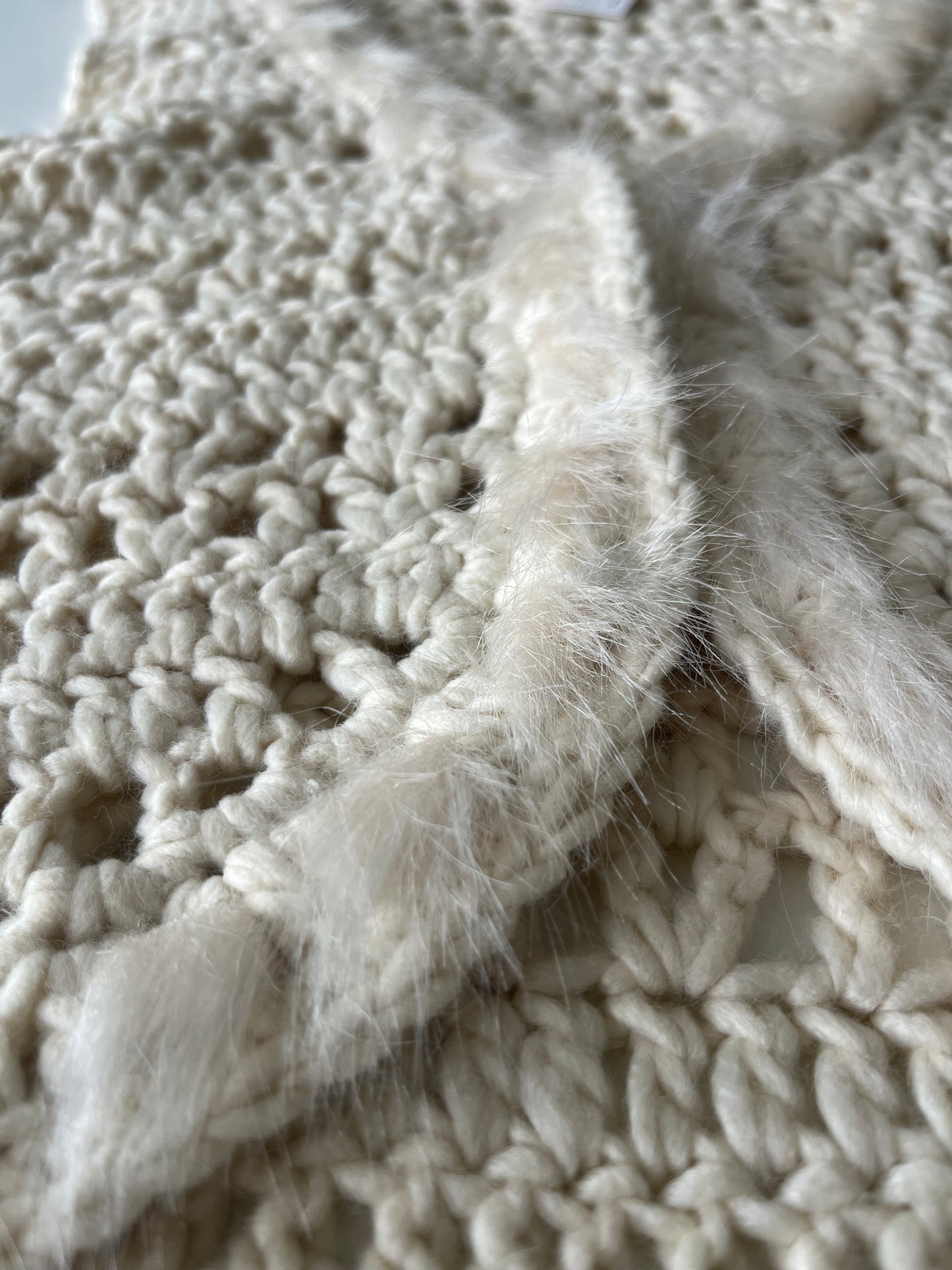 Cream crochet vest NO SIZE