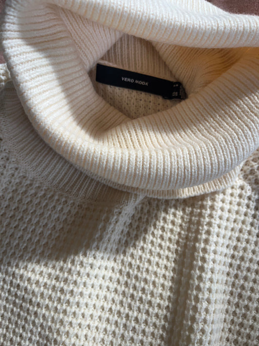 Cowl neck Vero Moda cream sweater SIZE small (larger fit)