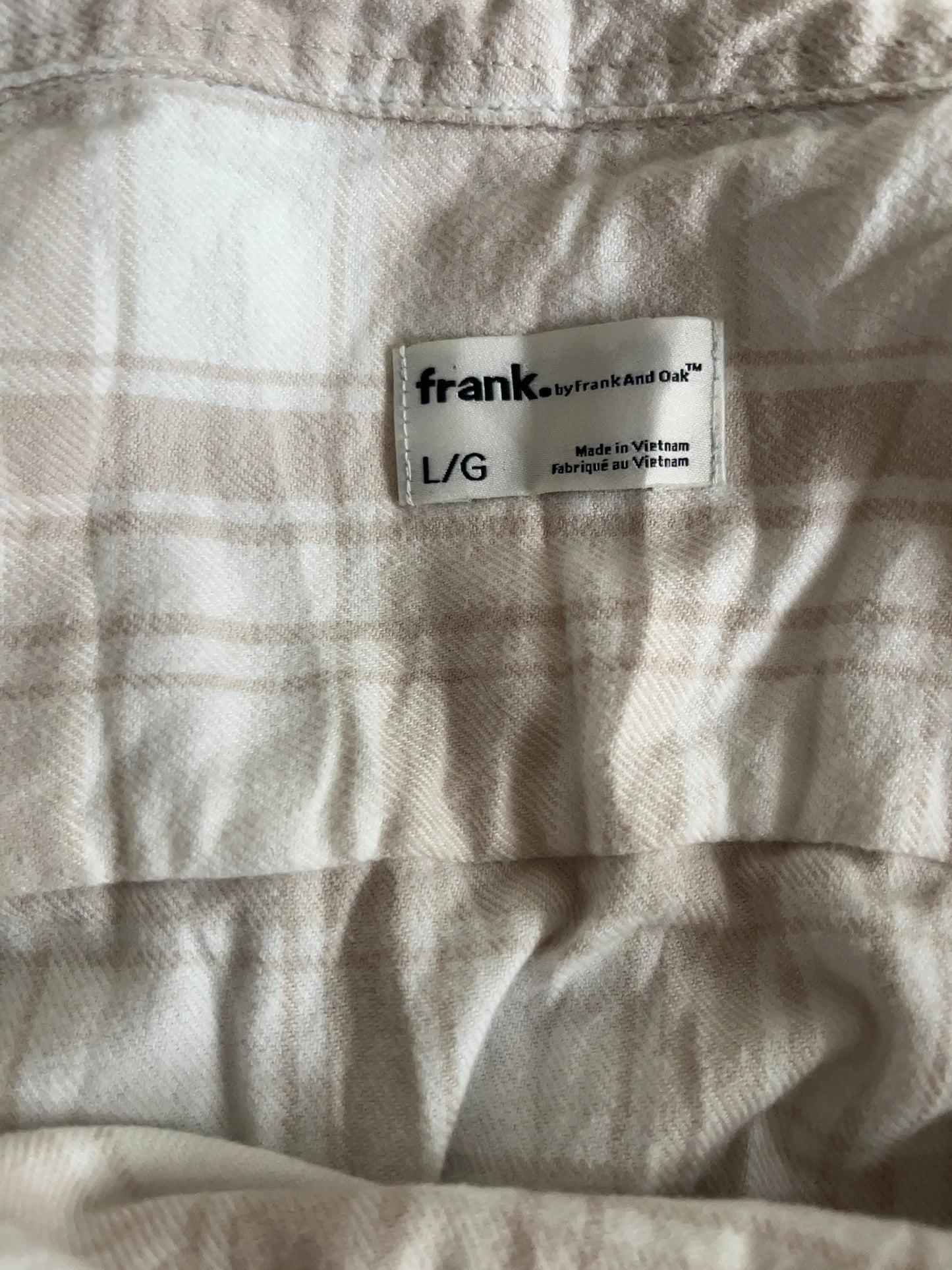 Frank and Oak 100% cotton button up SIZE large