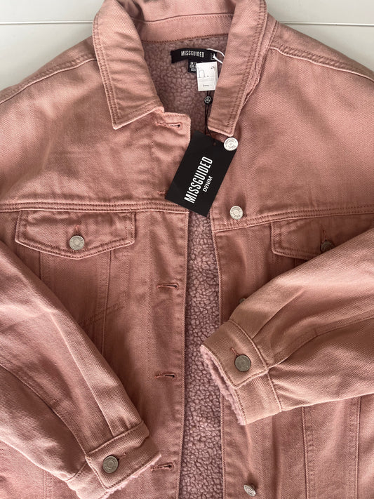 NWT Sherpa lined denim jacket SIZE 8