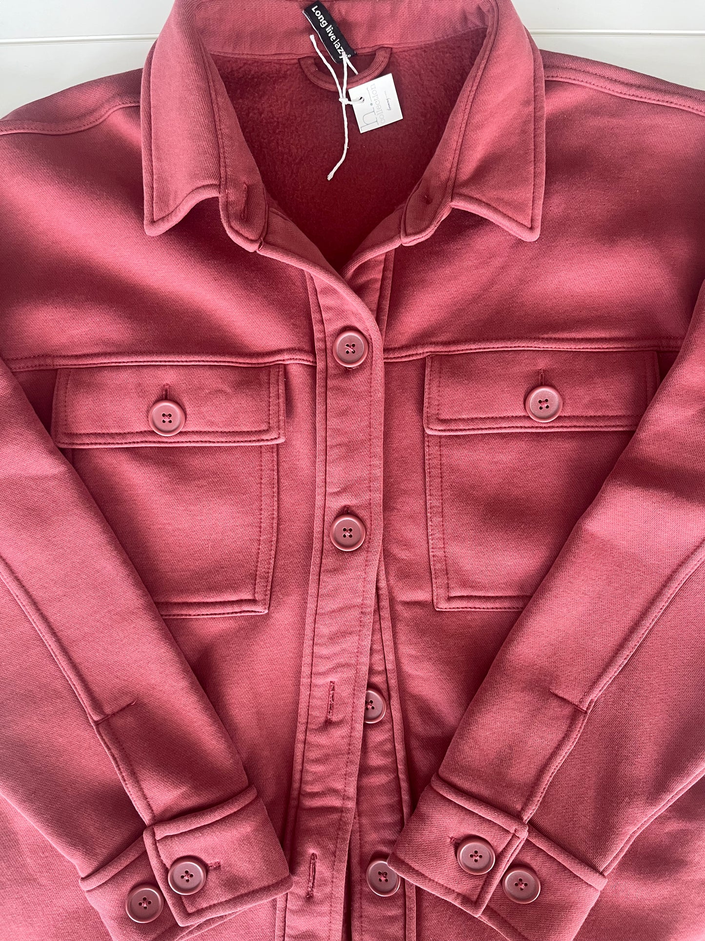 Lazy pants cotton blend shacket SIZE large