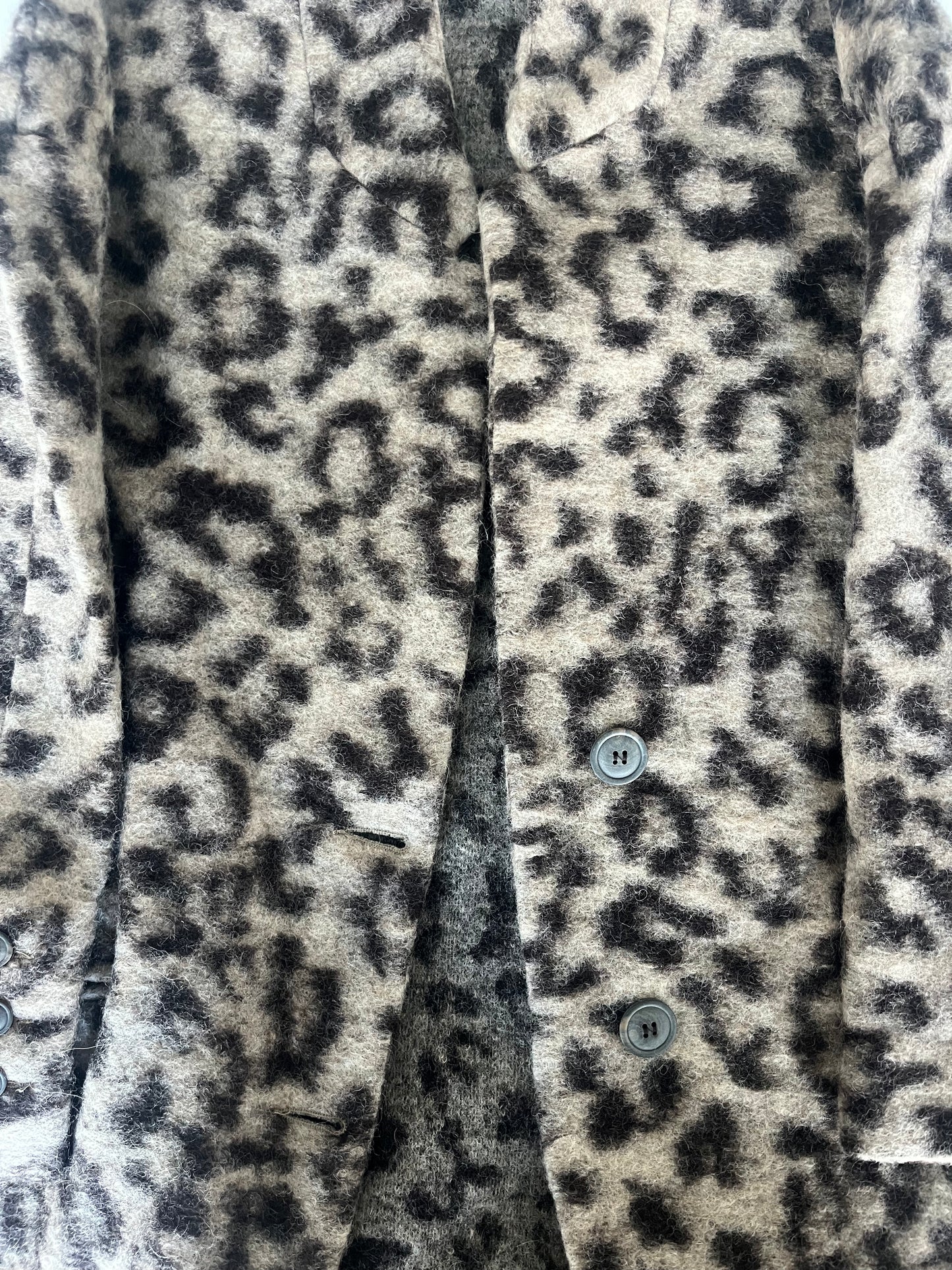 Wool blend animal print Zara Car Coat SIZE medium
