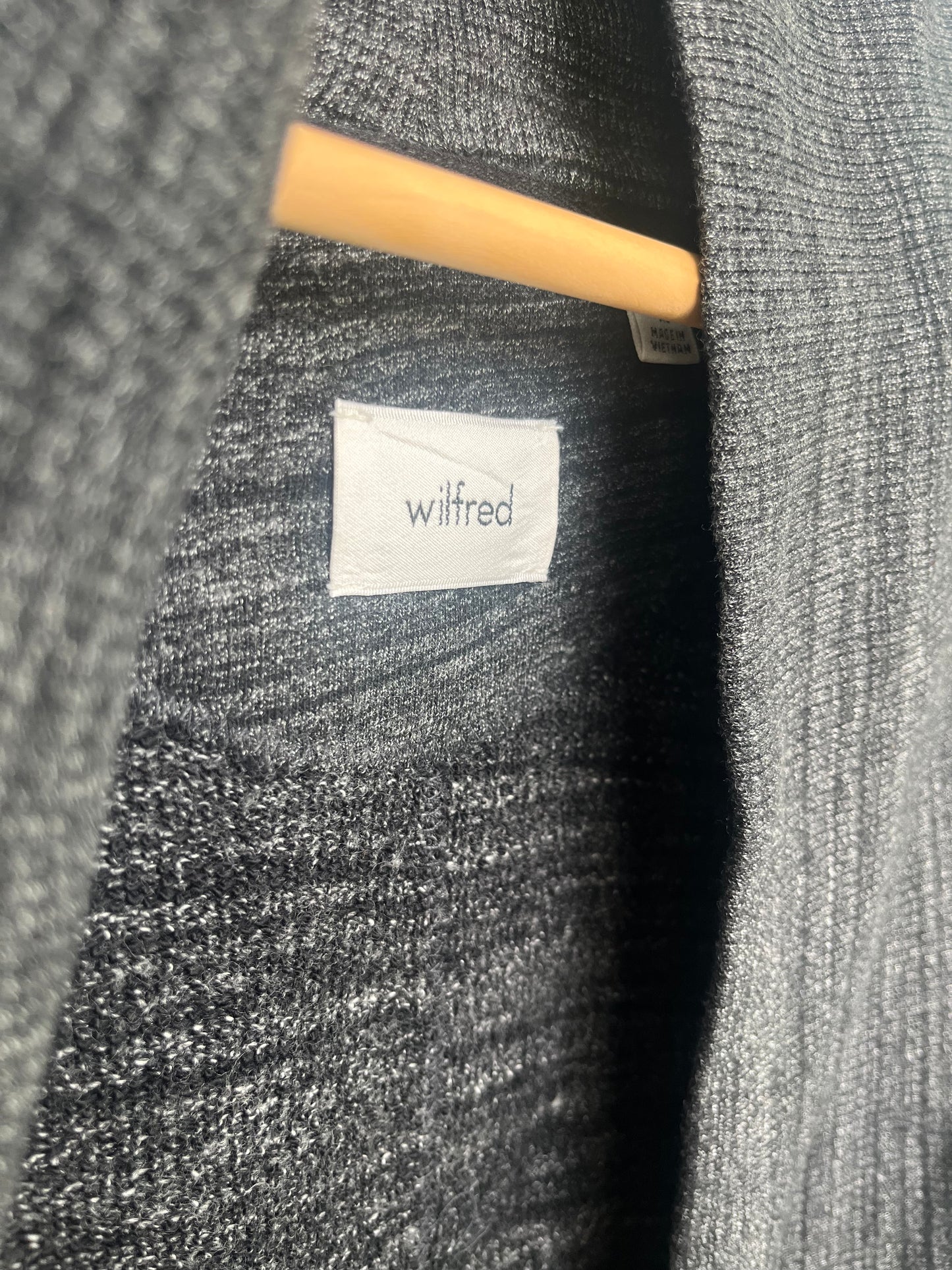 Wilfred Cardigan in dark heather grey SIZE XS