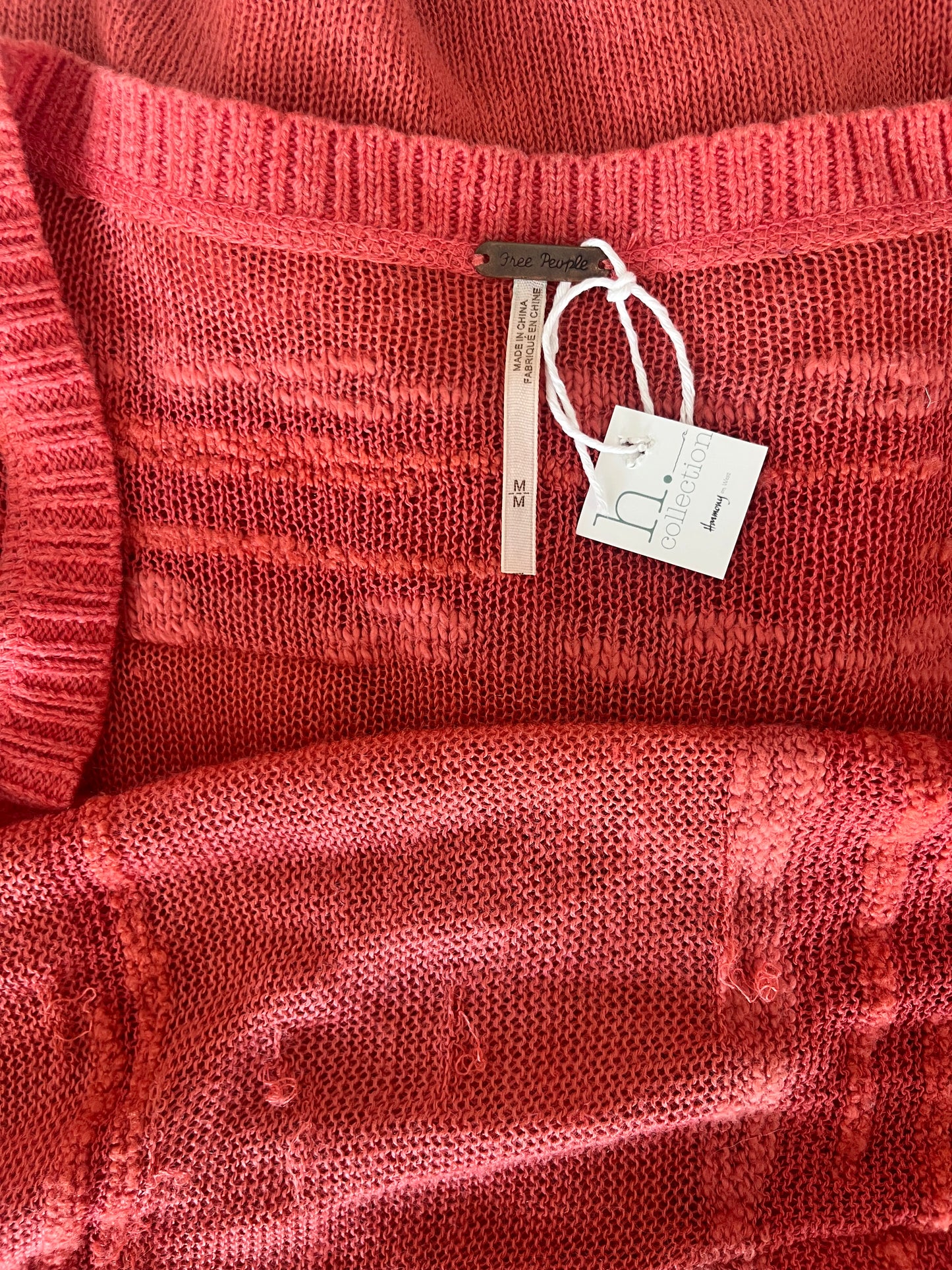 Free People coral cardigan SIZE medium