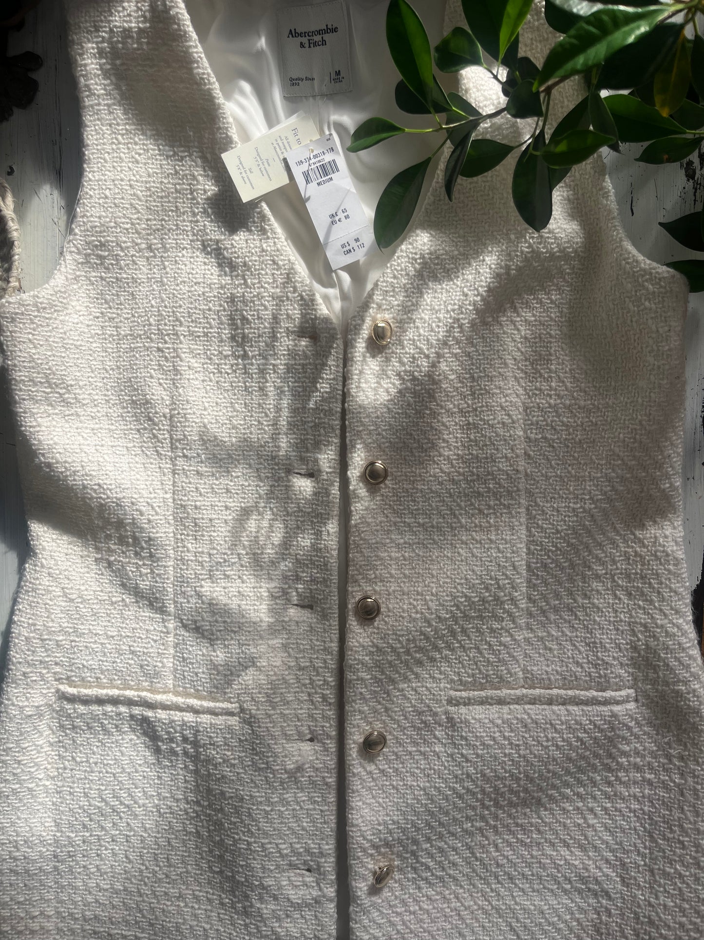 NWT button-up dress And/Or vest SIZE medium