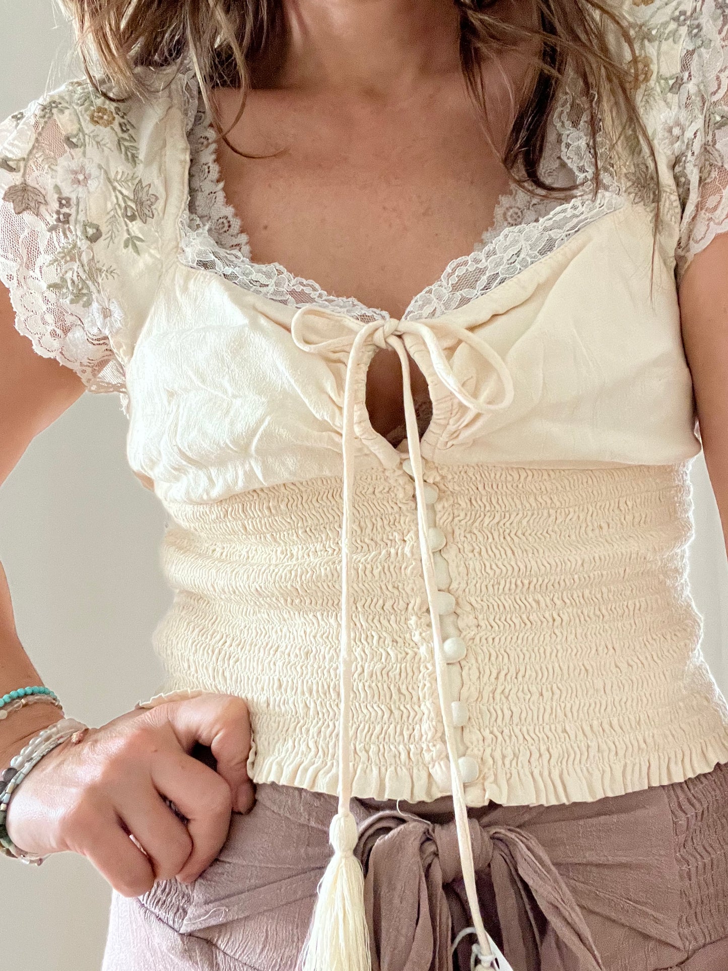 Free People boho top SIZE medium